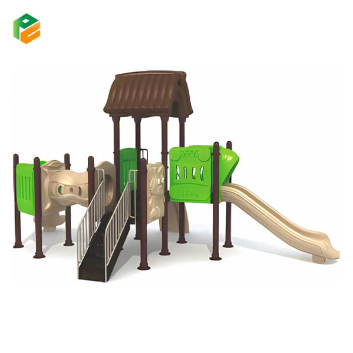 Daycare Playground Equipment with Slide and Tunnel-2