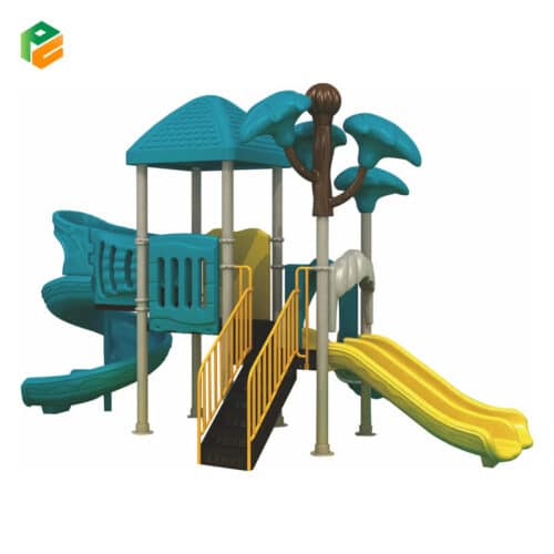 Outdoor Play Equipment with Slides-1