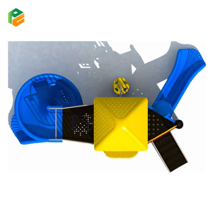 Outdoor Playground with Spiral Slide and Chair-3