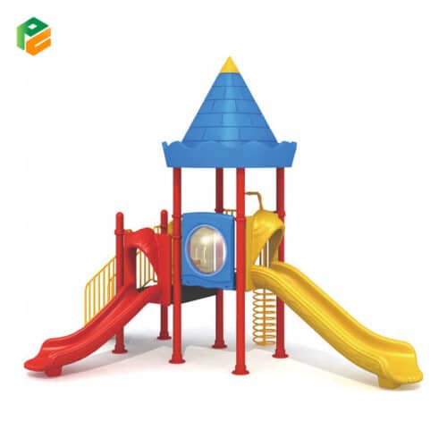 Plastic Playground Set with Slide and Curly Climber-1