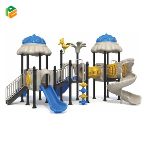 Preschool Playground Equipment with Slides and Climber-1