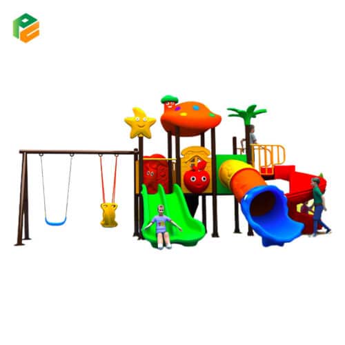 Backyard Play Equipment with 2-person Swing Set-1