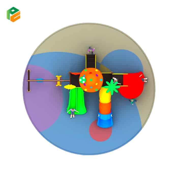 Backyard Play Equipment with 2-person Swing Set-3