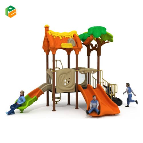 Backyard Playground with Slide and Climber-1