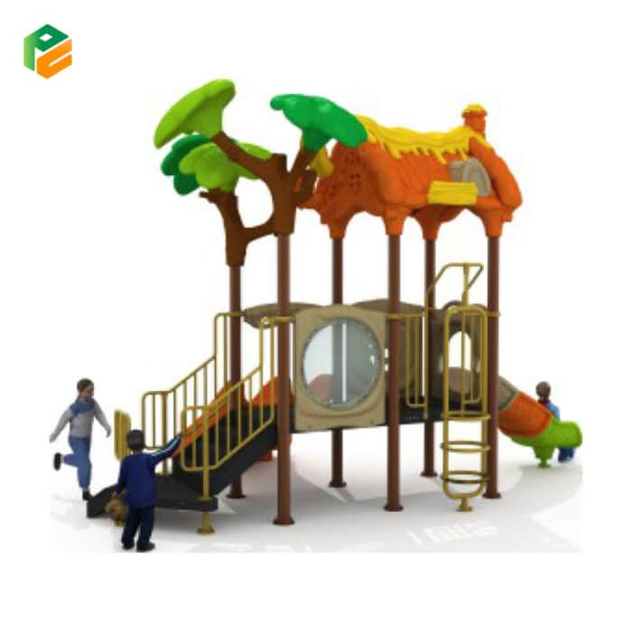 Backyard Playground with Slide and Climber-2