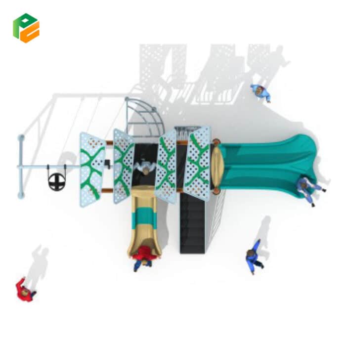Brand New Metal Playground Set with 2 Person Swing-2