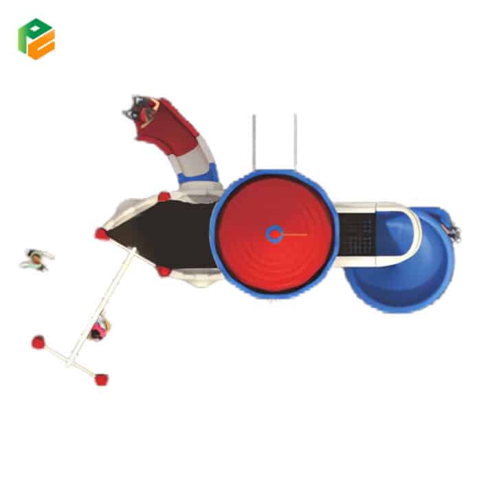 Castle Themed Outdoor Play set with Monkey Bars-3