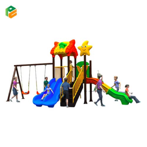 Childrens Outdoor Play Equipment with Swing Set-1