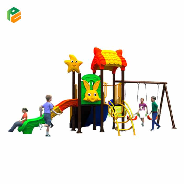 Childrens Outdoor Play Equipment with Swing Set-2