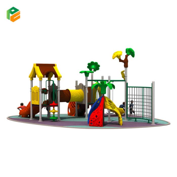 Climbing Playground Equipment with Slide for School-2