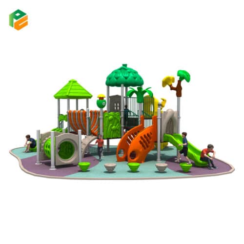 Two Tower Composite Playground Set for Public Parks-1
