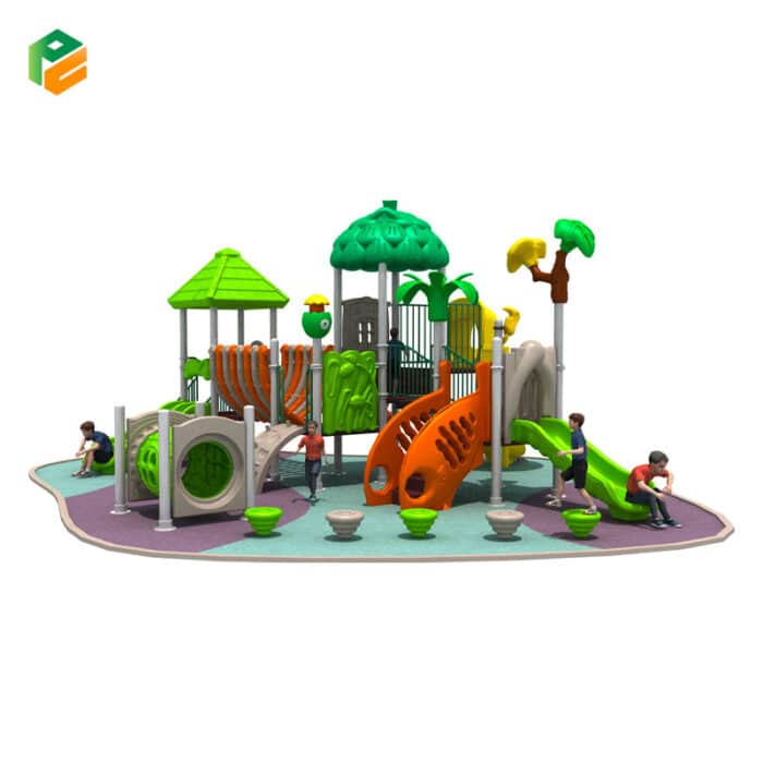 Two Tower Composite Playground Set for Public Parks-1