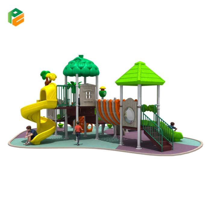 Two Tower Composite Playground Set for Public Parks-2