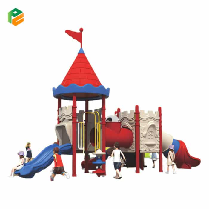 Cool Outdoor Play Equipment for Children with Castle Theme-2