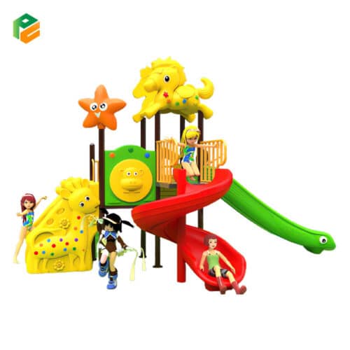 Daycare Outdoor Playground Equipment with Unicorn Roof-1