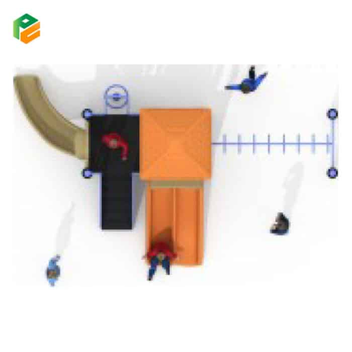 High Quality Outdoor Playground with Monkey Bars-3