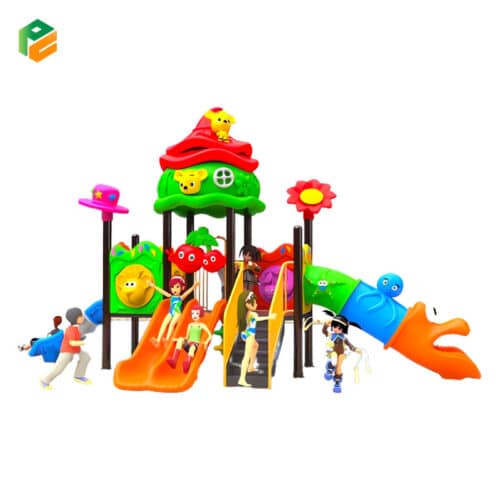 Ice-cream Themed Preschool Outdoor Play Equipment with Slide-1