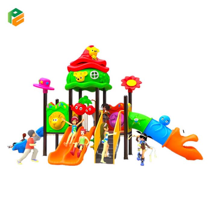Ice-cream Themed Preschool Outdoor Play Equipment with Slide-1