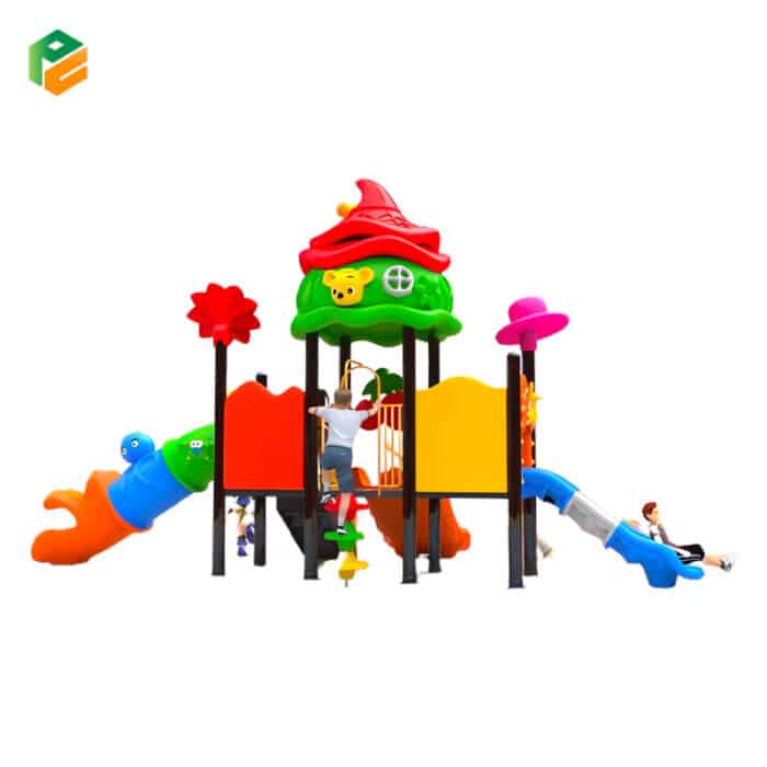 Ice-cream Themed Preschool Outdoor Play Equipment with Slide-2