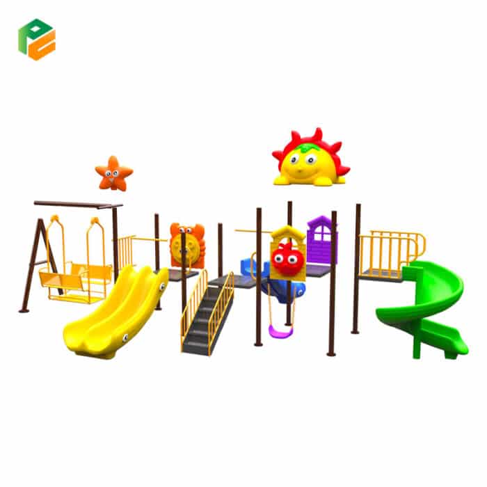 Jungle Gym with Swing Set for Kindergarten-2