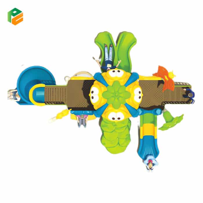 Kindergarten Outdoor Play Equipment with Slides-3