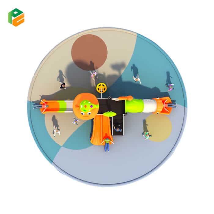 Kindergarten Playground Equipment with Slide-3