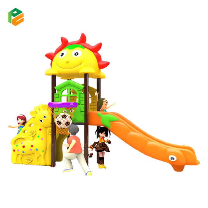 Mini Outdoor Playset with Basketball Hoop-1