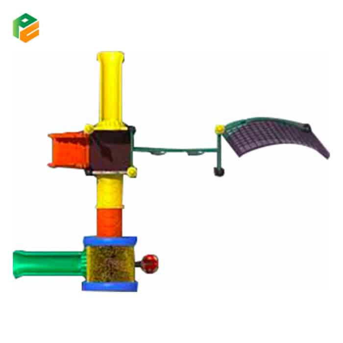 Outdoor Daycare Equipment with Climbing Net and Swing-3