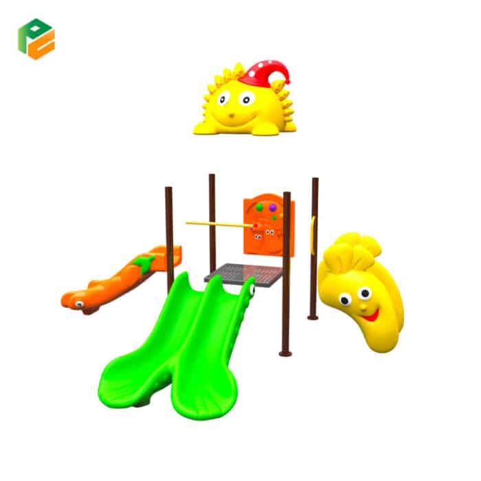 Outdoor Jungle Gym with Slides for Preschool-2