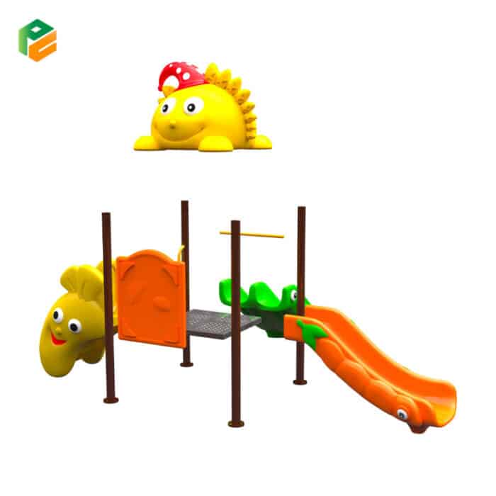 Outdoor Jungle Gym with Slides for Preschool-3