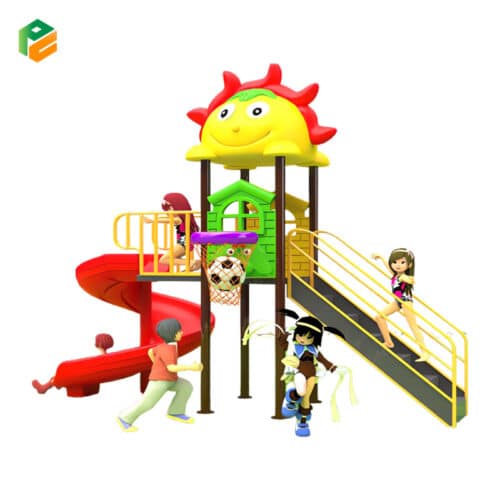 Outdoor Plastic Playset with Slide for Bakcyard-1