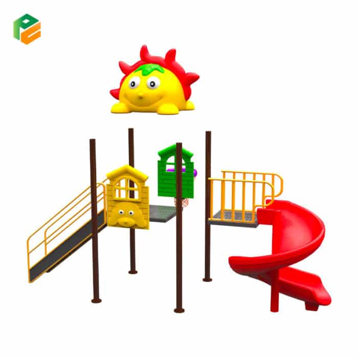 Outdoor Plastic Playset with Slide for Bakcyard-3