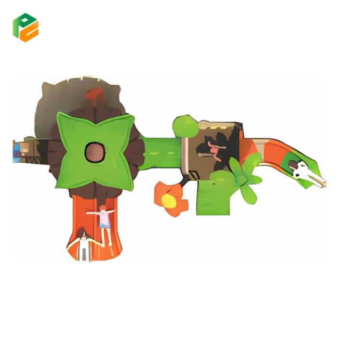 Outdoor Play Equipment with Tunnel for Preschoolers-3
