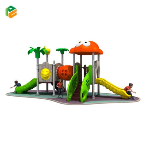 Outdoor Play Set with Slide and Cartoon Roof-1