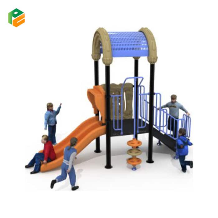 Outdoor Small Playground with Roof for Backyard-2