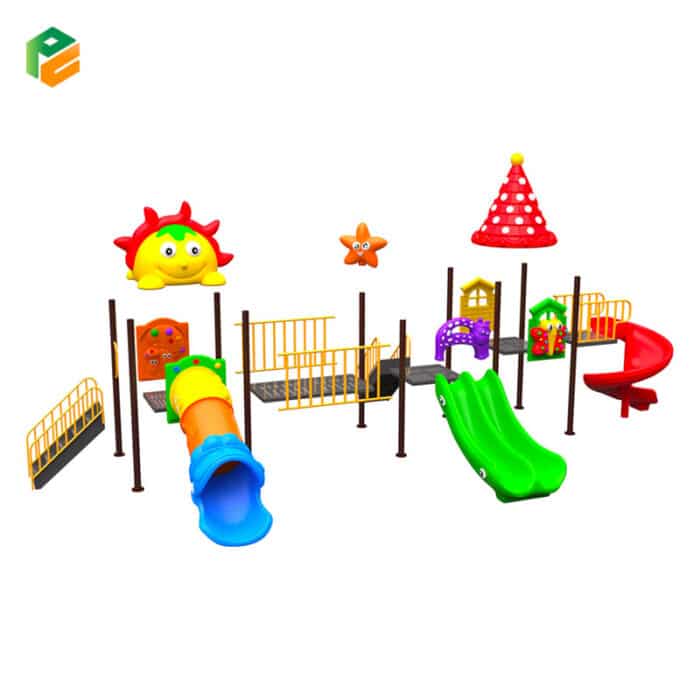 Preschool Outdoor Equipment with Tunnel Slide-2