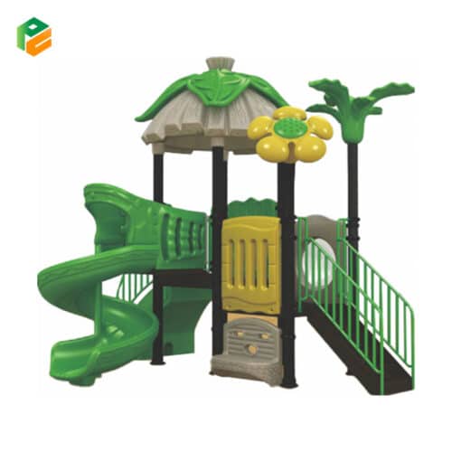 Preschool Outdoor Play Equipment with Spiral Slide-1