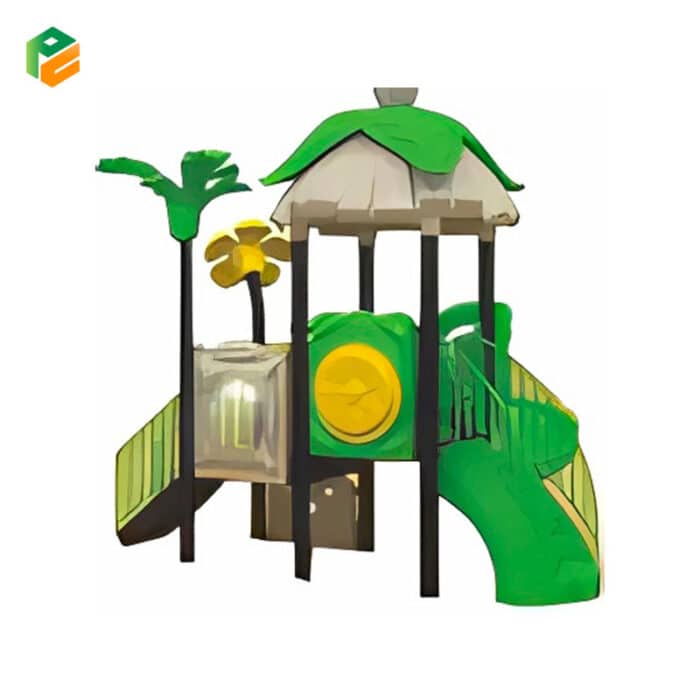 Preschool Outdoor Play Equipment with Spiral Slide-2