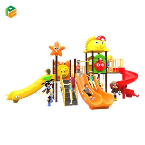 Small Plastic Jungle Gym with Slides-1