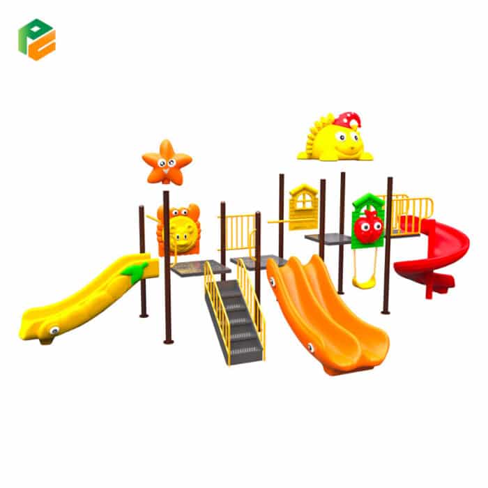 Small Plastic Jungle Gym with Slides-2