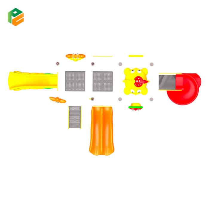 Small Plastic Jungle Gym with Slides-4