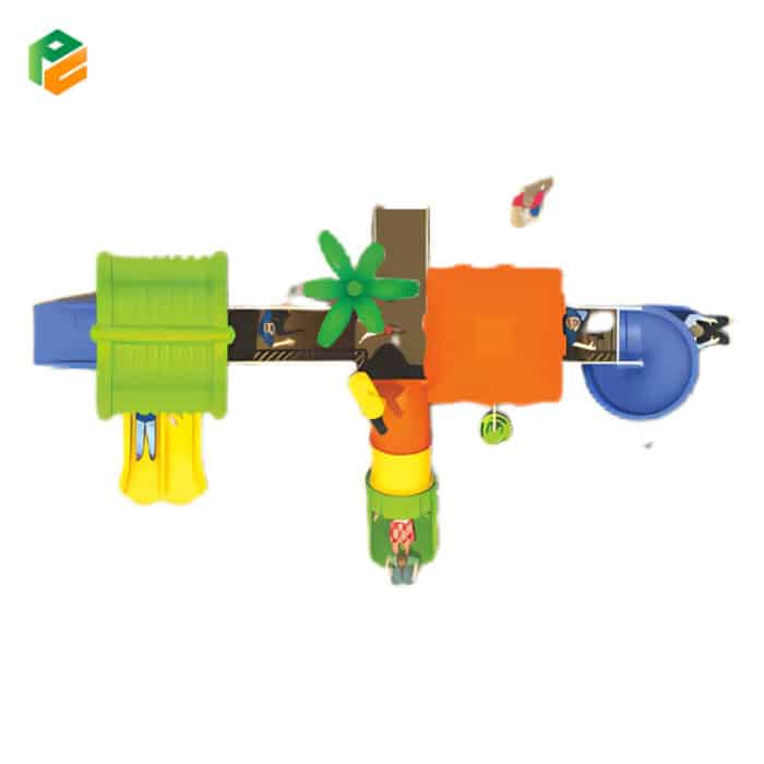 Two Tower Outdoor Play Area for Preschoolers with Bridge-2