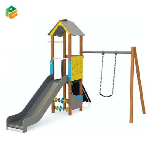 Backyard Playground Equipment with Swing and Climbing Step-1