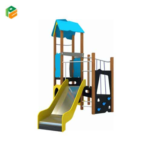 Daycare Play Equipment with Slide and Climbin Structure-1