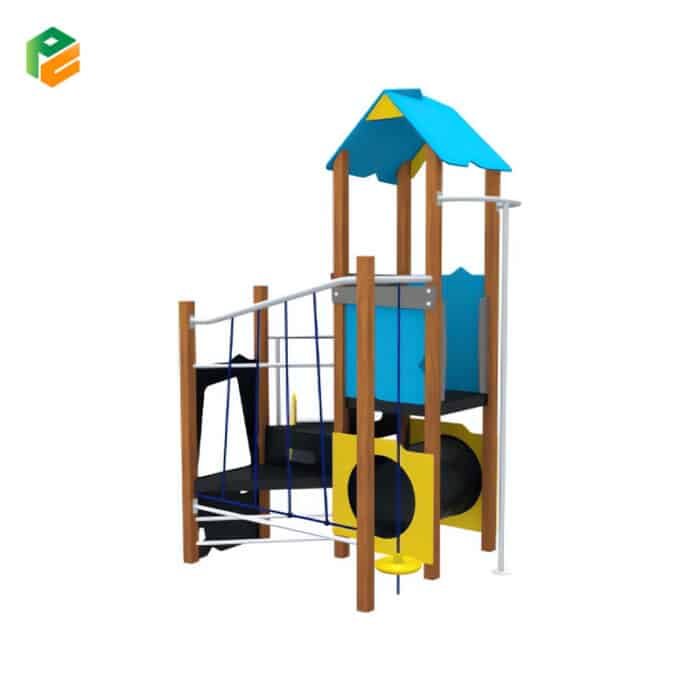 Daycare Play Equipment with Slide and Climbin Structure-2