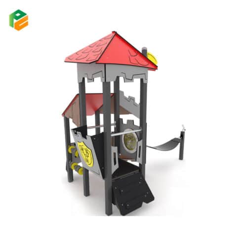Double Tower Interactive Playground Equipment for Schools-1