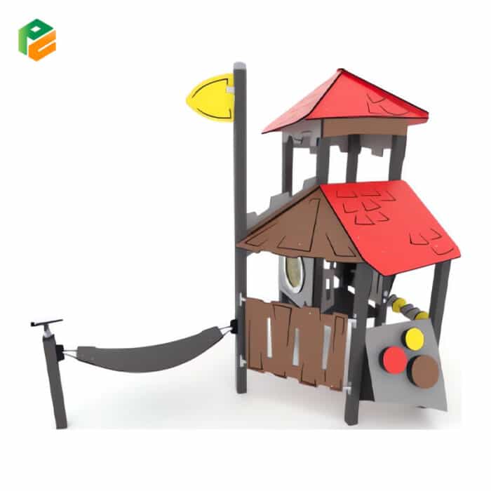 Double Tower Interactive Playground Equipment for Schools-2