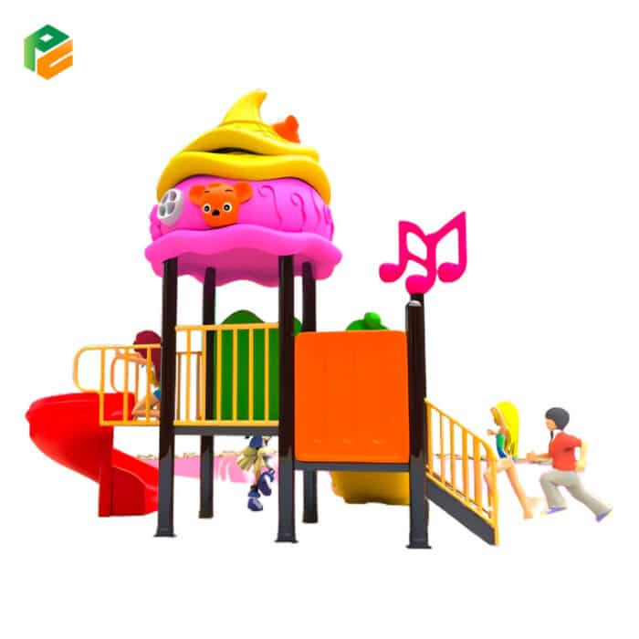 Novel Small Backyard Jungle Gym with Slide-2