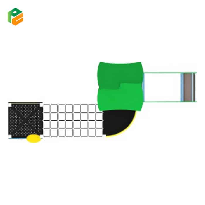Preschool Outdoor Play Equipment with Net and Slide-3