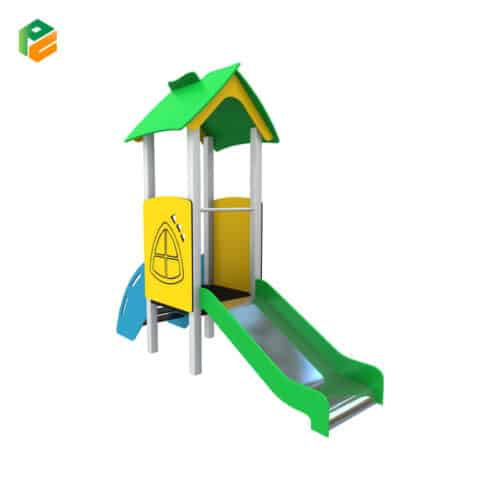 Small Backyard Playground with Stainless Steel Slide-1